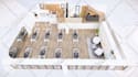 design a 3d sketchup model and interior renders of bedroom and living room