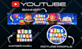 design a youtube banner, logo, and create custom cartoon, kids, vtuber, anime