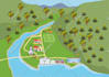 create a vector cartoon or flat style map