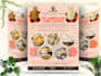 restaurant poster, cafe, bakery, catering flyer, food poster