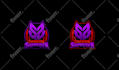 design 80s retro style initial logo gaming for streamers