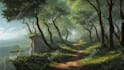 draw fantasy, post apocalyptic, background or concept art