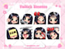 draw emotes, chibi emotes, twitch emotes, animated emotes, vtuber for stream