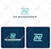 design minimal unique initial letters personal branding logo