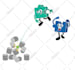 create cute character, cartoon vector