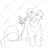 make realistic pet potrait and line art