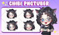 draw png tuber model for streaming in chibi style