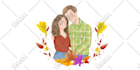 draw a cute couple illustration for gift or profile pictures