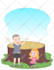 do flat illustration character of loved ones