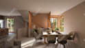 render 3d architectural design, home interior design walkthrough, exterior house