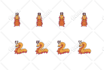 design pixel art sprite sheet and animation