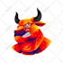 make an unique animal colorful gradient logo