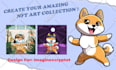 design unique nft art and generate collection with metadata