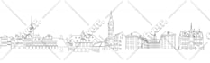 draw landscape silhouette city skyline city silhouette