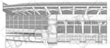 draw vector line art illustration sketch architecture or building in 24h