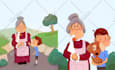 create colorful children book illustrations and cover
