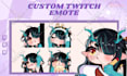create cute custom chibi emotes for twitch or discord
