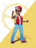 draw you or your character as a pokemon trainer