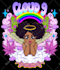 hand draw cartoon logo trippy psychedelic hippie retro