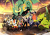 draw pokemon team with you as trainer in outstanding quality