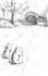 create a black and white hand drawn illustrations in ink