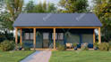 create modern 3d house exterior and interior design