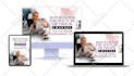 design digital product mockup, ecover bundle and course mockup
