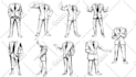 draw custom stencil, black and white vector illustration and line art