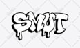 create custom graffiti throw up for your logo, text or tag