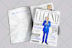 design magazine style obituary funeral program memorial card