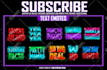 make text emotes or text sub badges for twitch
