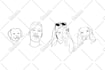 make a custom pet face line art illustration
