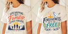 do custom typography christian t shirt design within 6 hours