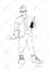 illustrate a line art character or creature for you