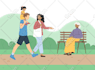 design a 2d flat illustration for your website