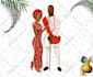 make wedding couple portrait , illustration and invites
