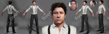 create realistic 3d human character model for you and rig