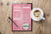 design editable stunning restaurant flyers, menus, trifold menus