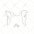 draw your pets ear outline