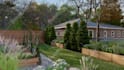 design  landscape, backyard, frontyard, garden, patio, and 3d rendering