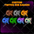 create express custom twitch sub badges, twitch emotes