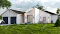 do house 3d exterior design,sketchup modelling, 3d rendering