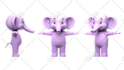 make cute 3d character modeling mascot or animal in blender cartoon style