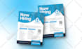 do job hiring, recruitment, business flyer, social media ads for available jobs