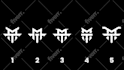 do monogram initial logo for gaming, twitch, clothing brand
