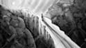create black and white ink illustrations for books