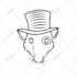 create a black and white line illustration design for your pet