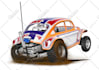 make car illustration line art or full color