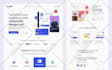 do a creative app landing website using wordpress, HTML