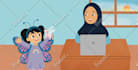create awesome muslim children book illustration with cover